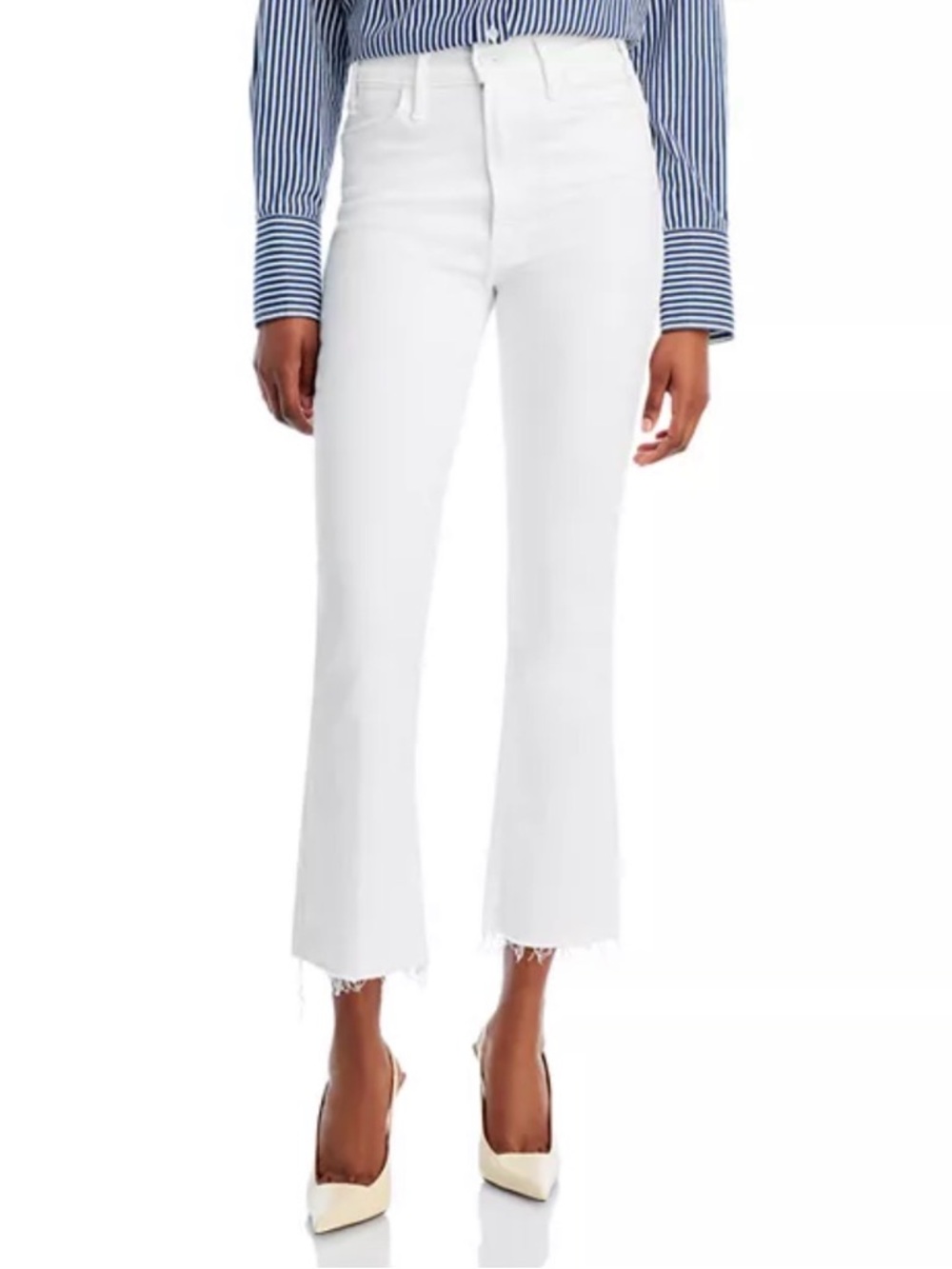 Mother Hustler Ankle Fray Jeans